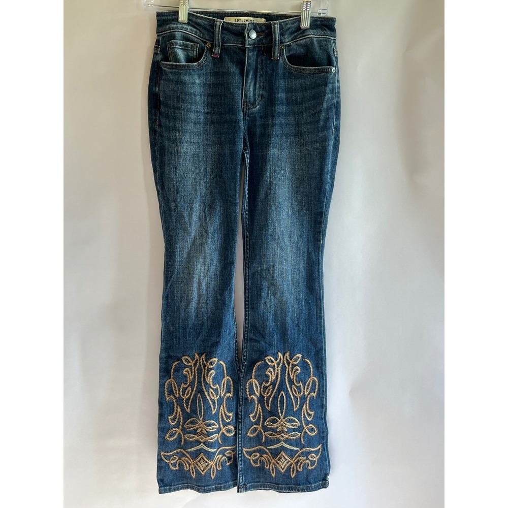 Idyllwind Miranda Lambert Embroidered Boho Western Flare Leg Jeans Size 0Wx32L